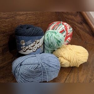 Bernat & Lily Sugar'n Cream Cotton Yarn Bundle 294g 10oz